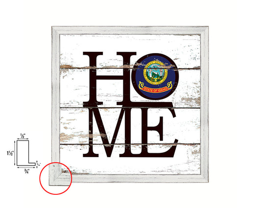 Idaho State Flag Home Sign Framed Print Decor Wall Art Gifts