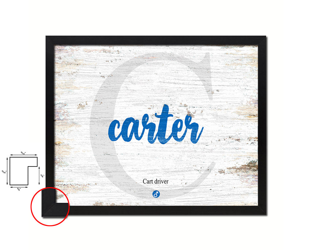 Carter Personalized Bible Name Plate Framed Print Art Kids Baby Room Wall Decor Gifts