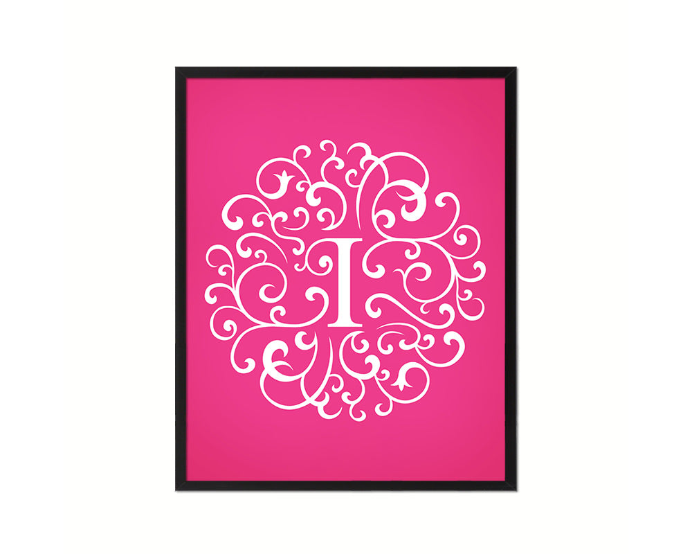 Letter I Personalized Mandela Monogram Framed Prints Wall Art