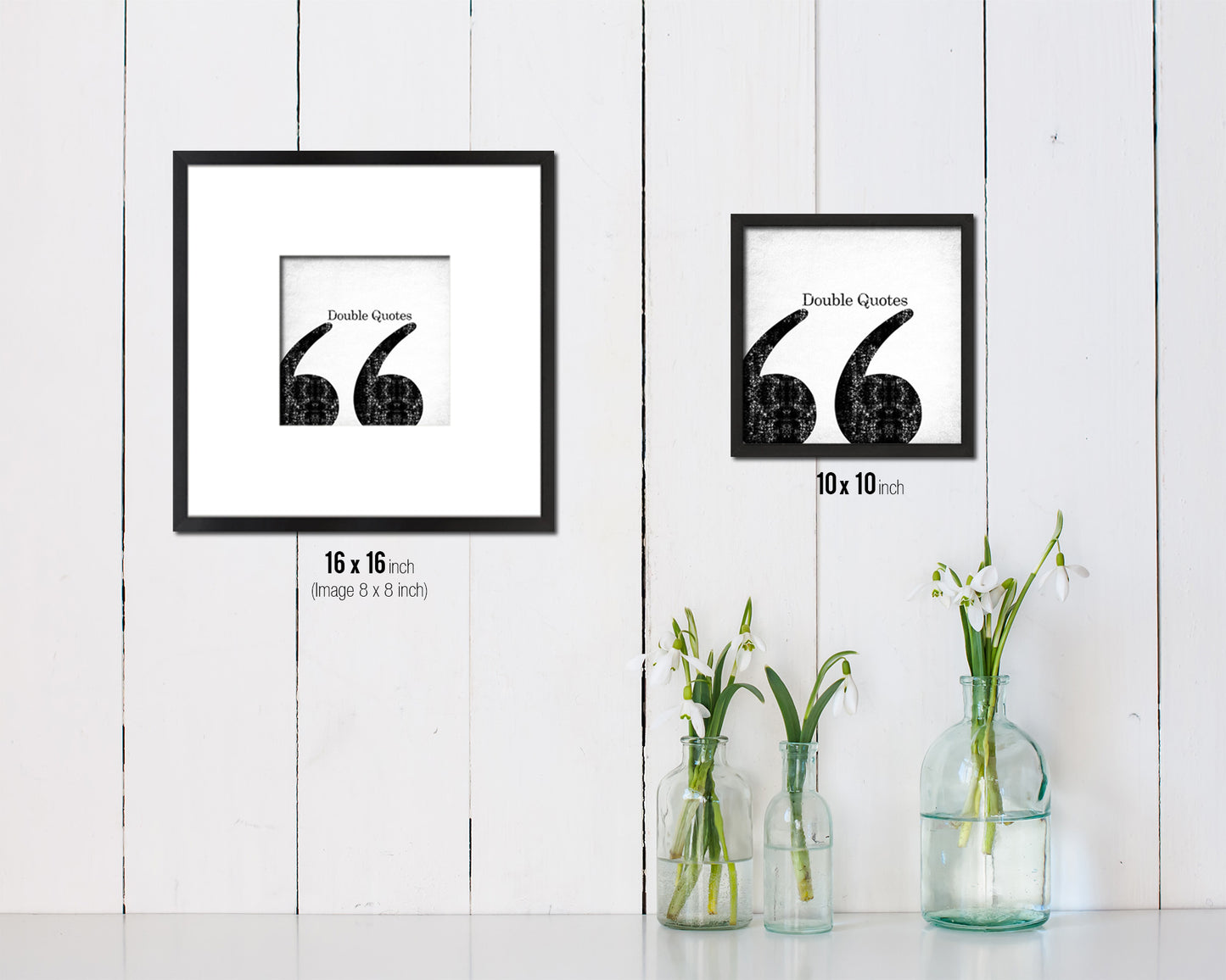 Double Quotes Punctuation Symbol Framed Print Home Decor Wall Art Teacher Gifts