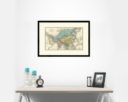 Asia 1860 Old Map Framed Print Art Wall Decor Gifts