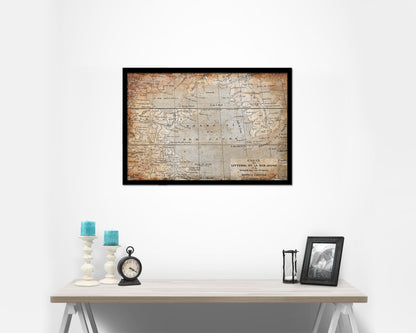 Yellow Sea Coast Erhard Bonaparte Paris 1864 Antique Map Framed Print Art Wall Decor Gifts