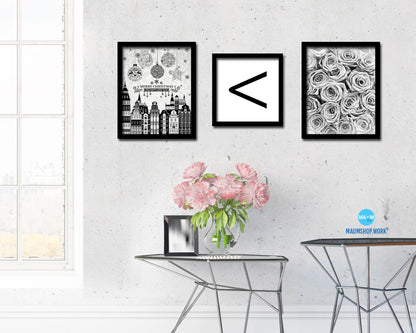 Angle Brackets Open Punctuation Symbol Framed Print Home Decor Wall Art Teacher Gifts