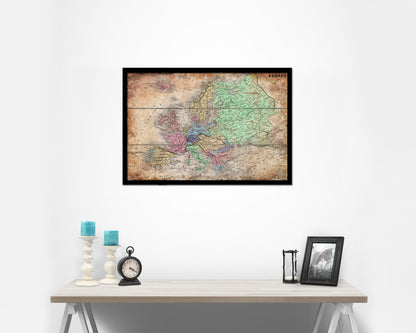 Europe 1875 Antique Map Framed Print Art Wall Decor Gifts