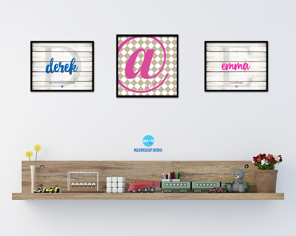 At Sign Punctuation Symbol Framed Print Home Decor Wall Art Teacher Gifts