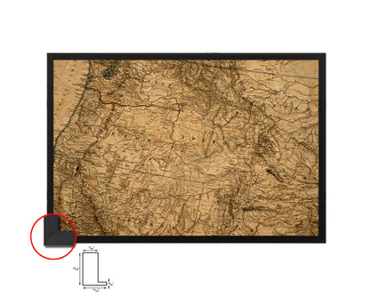US Pacific Northwest Historical Map Framed Print Art Wall Decor Gifts