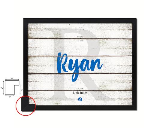 Ryan Personalized Bible Name Plate Framed Print Art Kids Baby Room Wall Decor Gifts