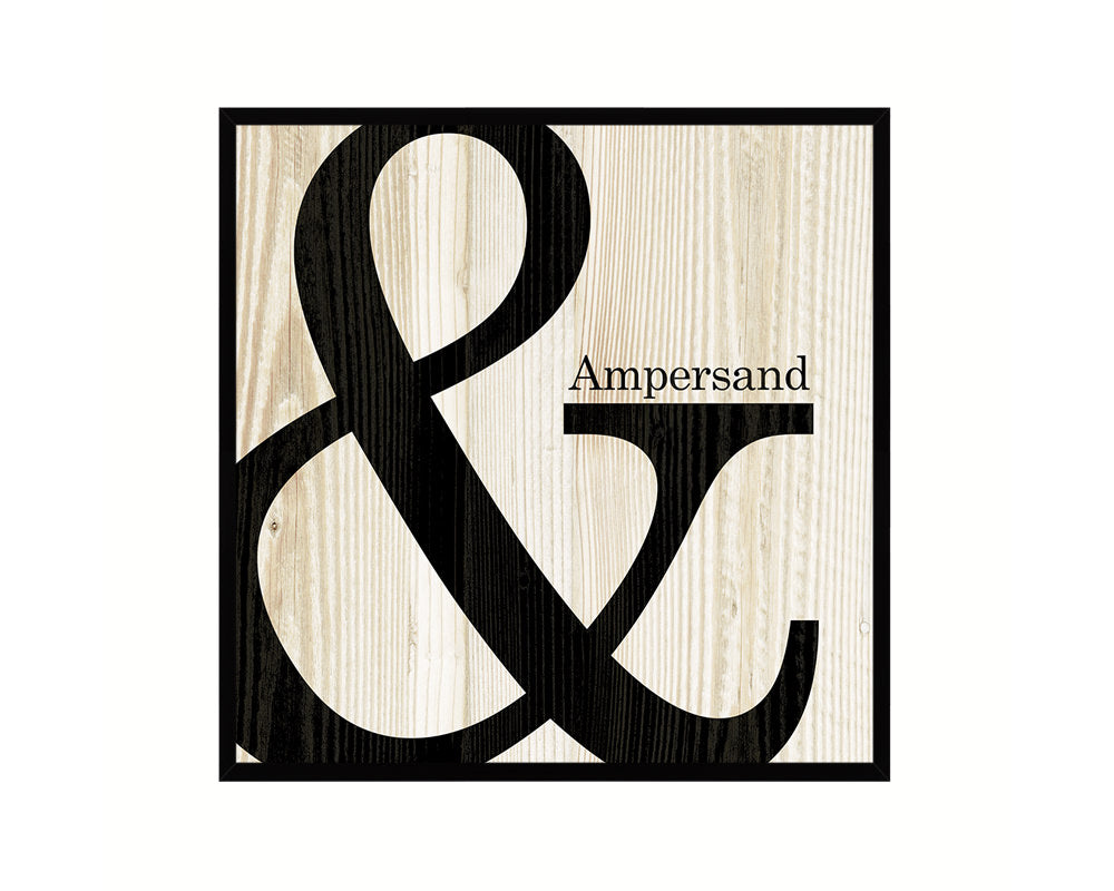 Ampersand Punctuation Symbol Framed Print Home Decor Wall Art Teacher Gifts