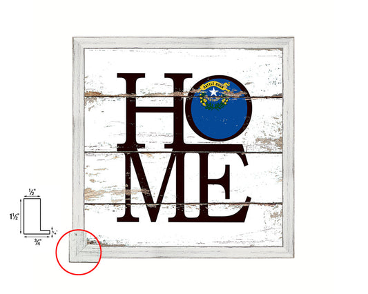 Nevada State Flag Home Sign Framed Print Decor Wall Art Gifts