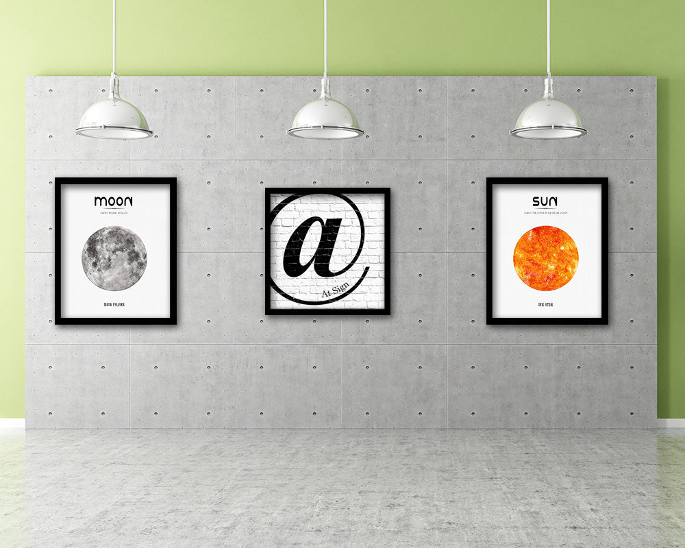 At Sign Punctuation Symbol Framed Print Home Decor Wall Art Teacher Gifts