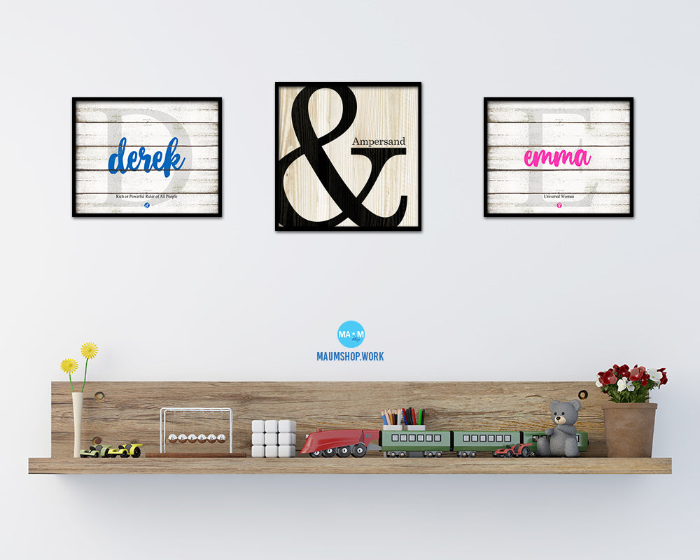 Ampersand Punctuation Symbol Framed Print Home Decor Wall Art Teacher Gifts