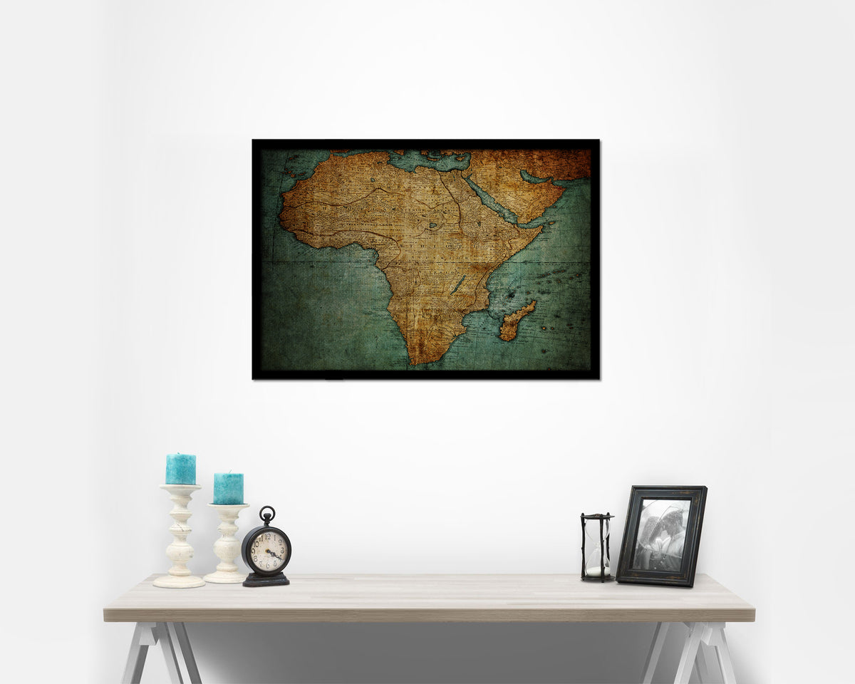 Africa Johann Matthias Nuremberg Germany 1737 Vintage Map Framed Print Art Wall Decor Gifts