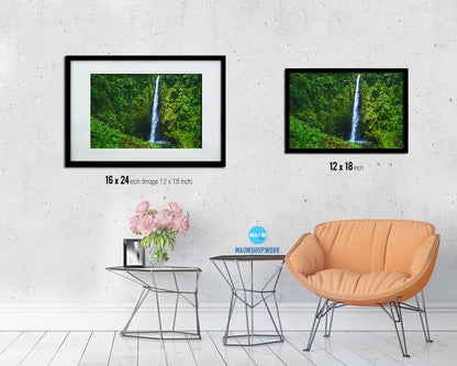 Hilo Hawaii Akaka falls Big Island Landscape Painting Print Art Frame Home Wall Decor Gifts