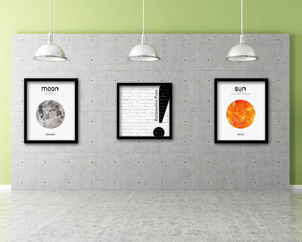 Exclamation Punctuation Symbol Framed Print Home Decor Wall Art Teacher Gifts