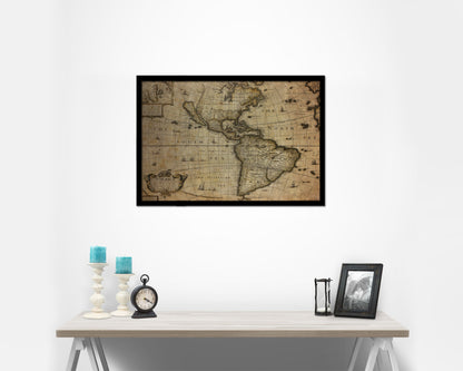 America Greenland John Speed London 1627 Vintage Map Framed Print Art Wall Decor Gifts
