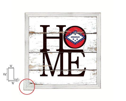 Arkansas State Flag Home Sign Framed Print Decor Wall Art Gifts