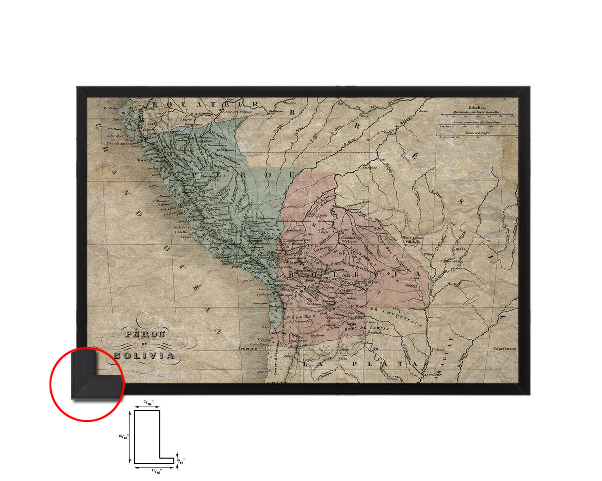 Switzerland Historical Map Framed Print Art Wall Decor Gifts