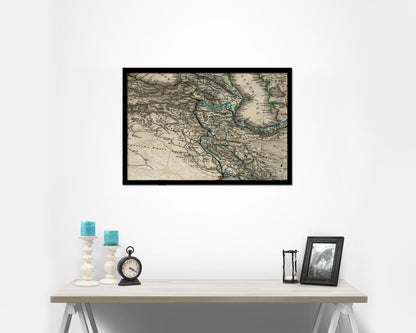 Iraq Historical Map Framed Print Art Wall Decor Gifts