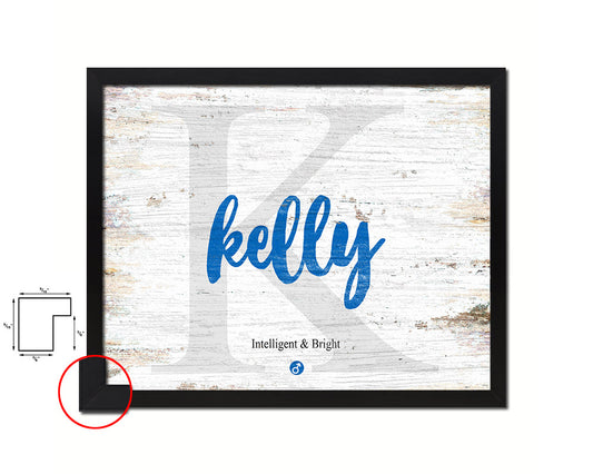 Kelly Personalized Bible Name Plate Framed Print Art Kids Baby Room Wall Decor Gifts