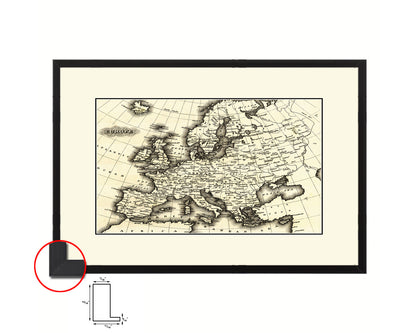 Europe 1799 Old Map Framed Print Art Wall Decor Gifts