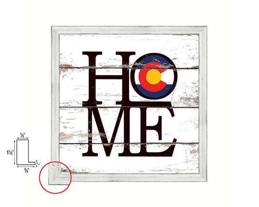 Colorado State Flag Home Sign Framed Print Decor Wall Art Gifts