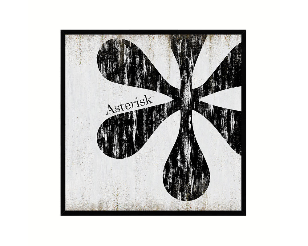 Asterisk Punctuation Symbol Framed Print Home Decor Wall Art Teacher Gifts