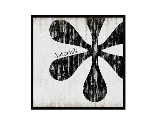 Asterisk Punctuation Symbol Framed Print Home Decor Wall Art Teacher Gifts