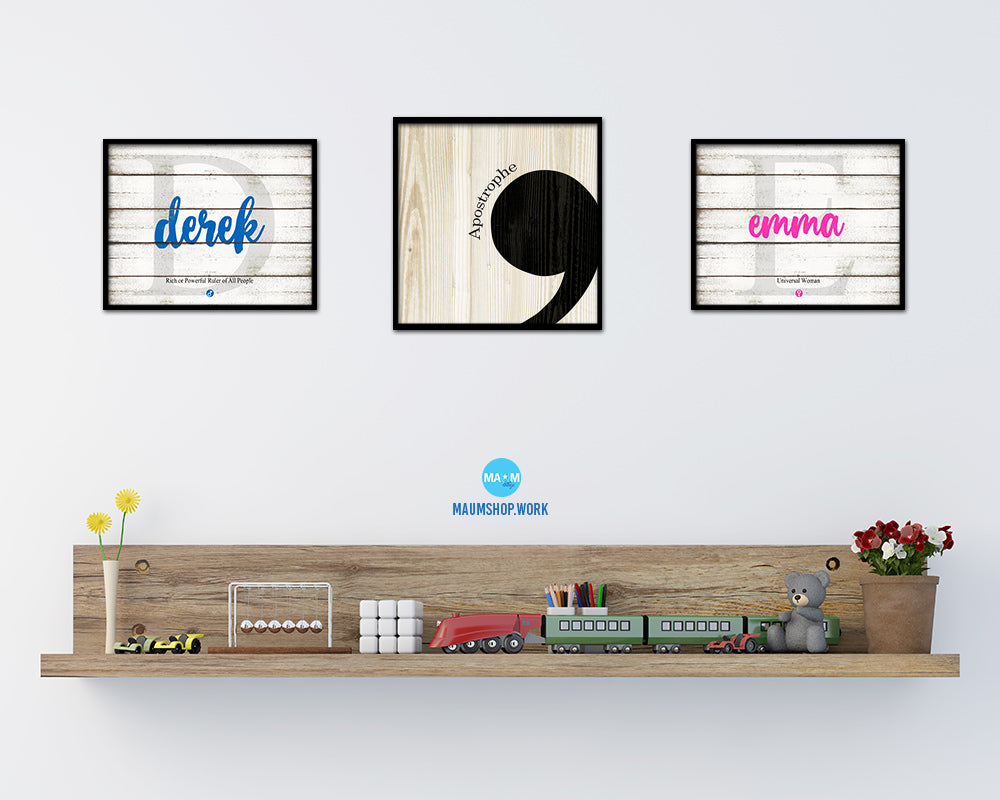 Apostrophe Punctuation Symbol Framed Print Home Decor Wall Art Teacher Gifts