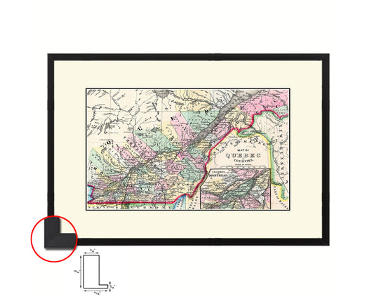Ontario Canada Old Map Framed Print Art Wall Decor Gifts
