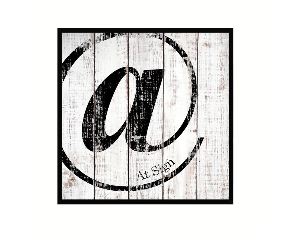 At Sign Punctuation Symbol Framed Print Home Decor Wall Art Teacher Gifts