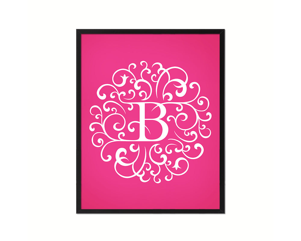 Letter B Personalized Mandela Monogram Framed Prints Wall Art
