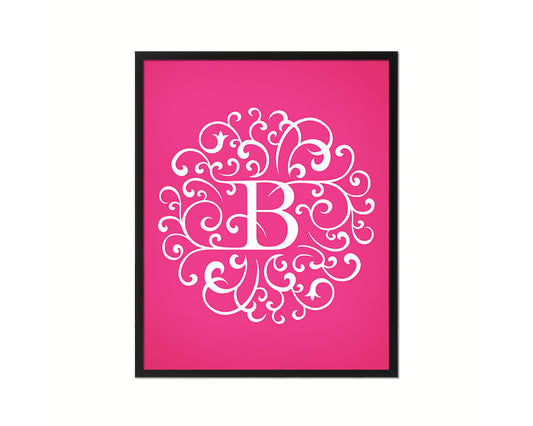 Letter B Personalized Mandela Monogram Framed Prints Wall Art