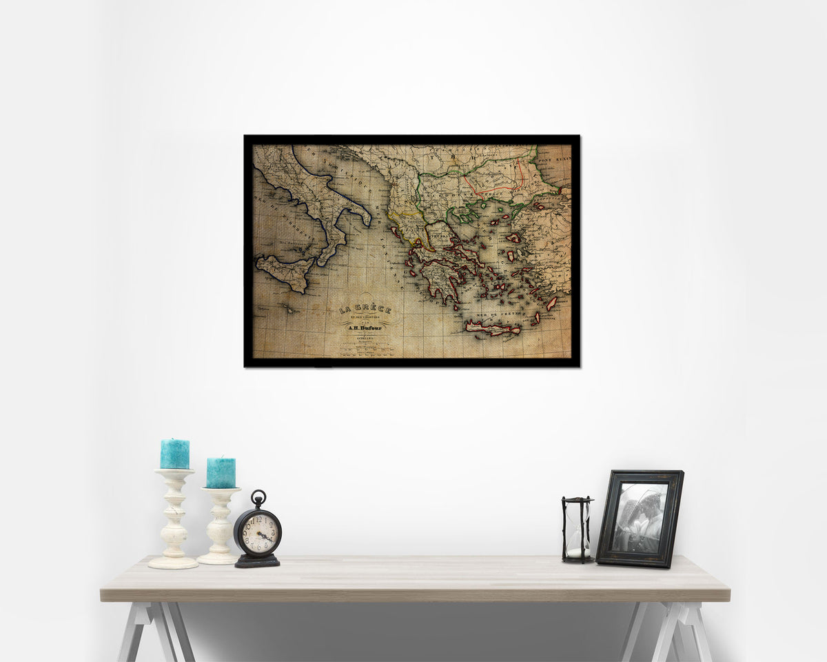 Europe Vintage Map Framed Print Art Wall Decor Gifts