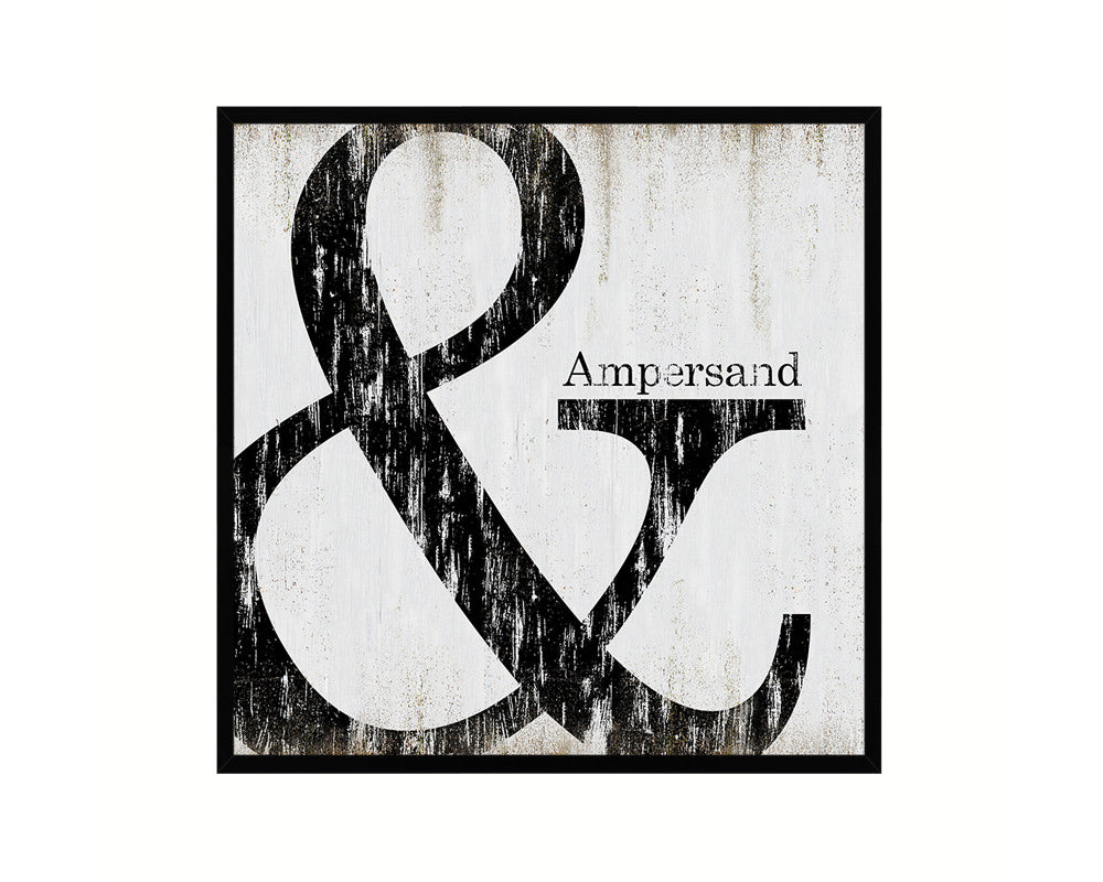 Ampersand Punctuation Symbol Framed Print Home Decor Wall Art Teacher Gifts