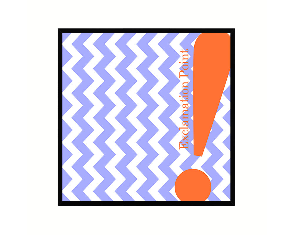 Exclamation Punctuation Symbol Framed Print Home Decor Wall Art Teacher Gifts