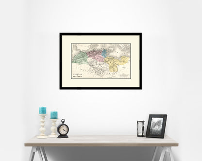 Barbary Coast of North Africa Old Map Framed Print Art Wall Decor Gifts