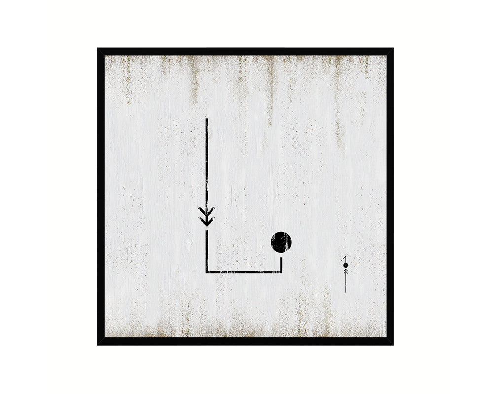 Letter L Custom Scrabble Sign Framed Prints Wall Art Decor Gifts, White Wash