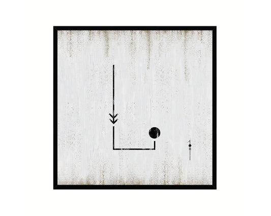 Letter L Custom Scrabble Sign Framed Prints Wall Art Decor Gifts, White Wash