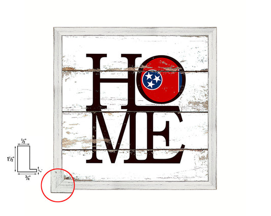 Tennessee State Flag Home Sign Framed Print Decor Wall Art Gifts