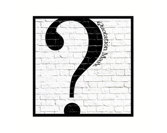 Quotation Mark Punctuation Symbol Framed Print Home Decor Wall Art Teacher Gifts