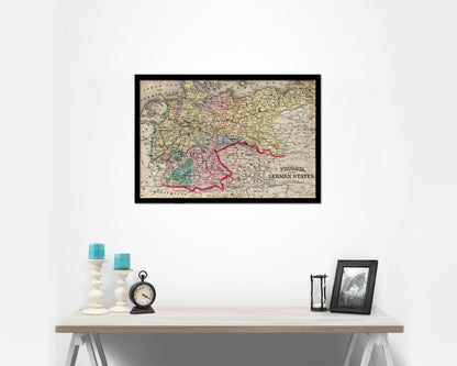 Prussia Germany Historical Map Framed Print Art Wall Decor Gifts