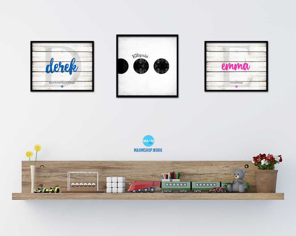 Ellipsis Punctuation Symbol Framed Print Home Decor Wall Art Teacher Gifts