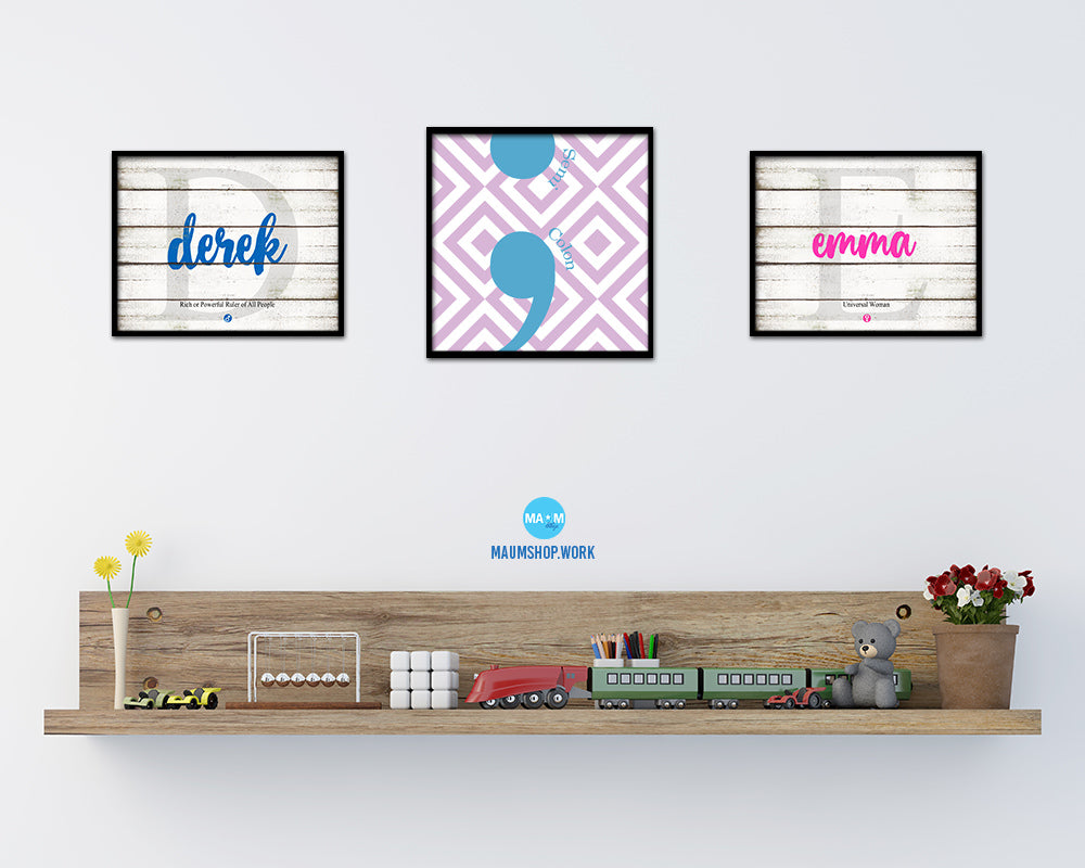 Semicolon Punctuation Symbol Framed Print Home Decor Wall Art Teacher Gifts