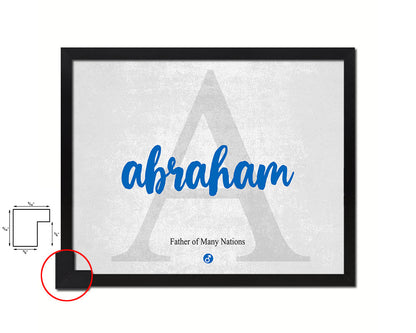 Abraham Personalized Bible Name Plate Framed Print Art Kids Baby Room Wall Decor Gifts