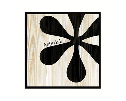 Asterisk Punctuation Symbol Framed Print Home Decor Wall Art Teacher Gifts