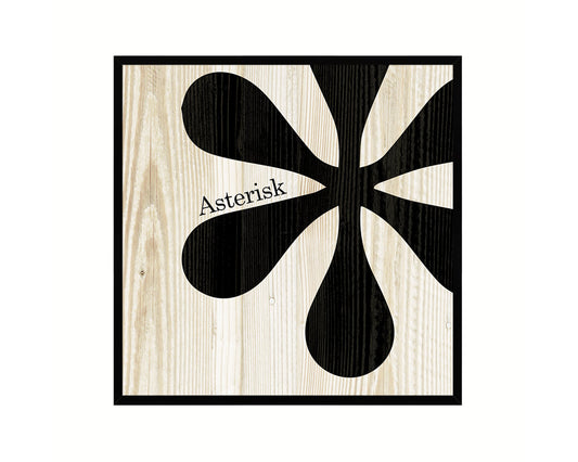 Asterisk Punctuation Symbol Framed Print Home Decor Wall Art Teacher Gifts