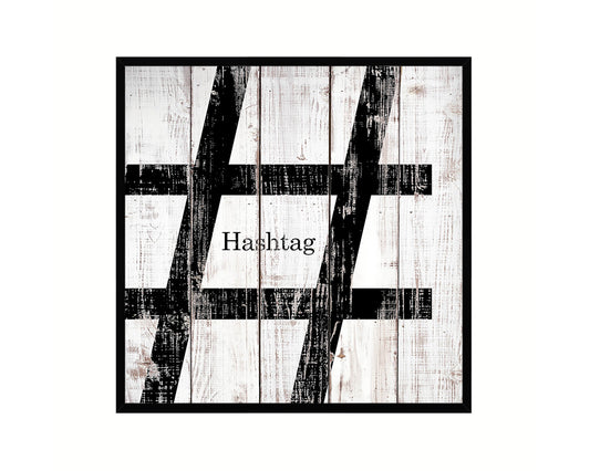 Hashtag Punctuation Symbol Framed Print Home Decor Wall Art Teacher Gifts