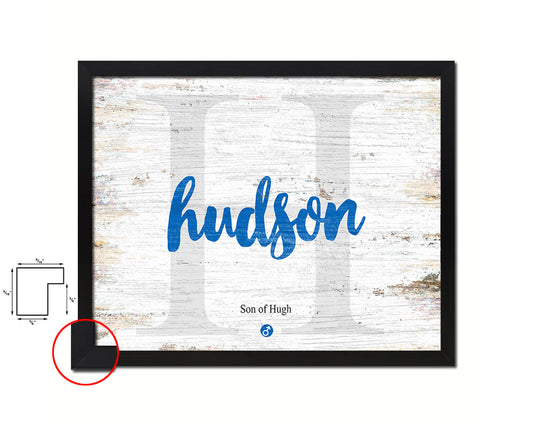 Hudson Personalized Bible Name Plate Framed Print Art Kids Baby Room Wall Decor Gifts