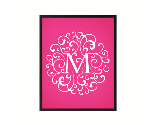 Letter M Personalized Mandela Monogram Framed Prints Wall Art