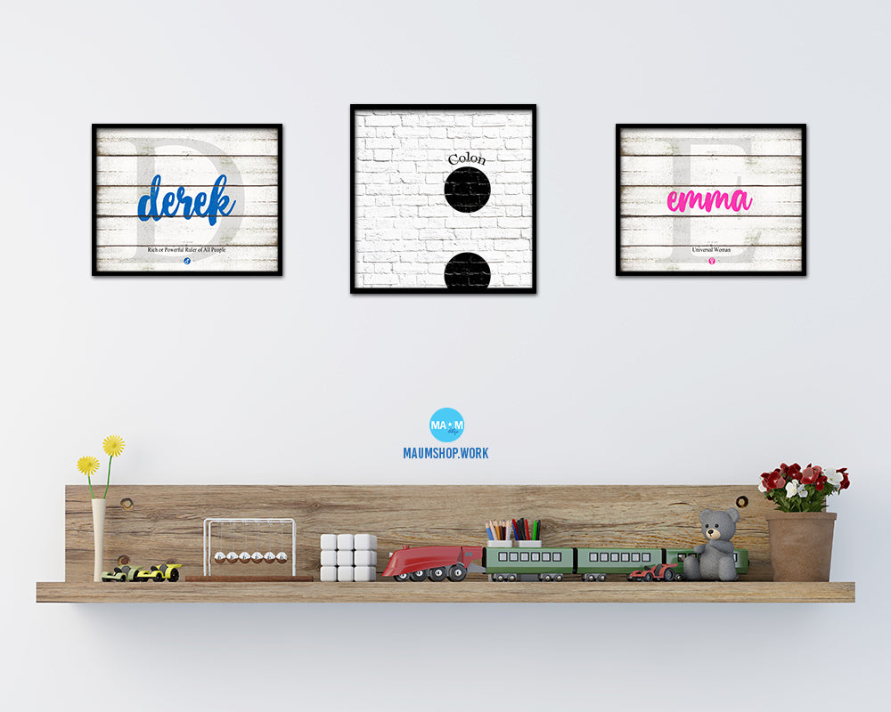 Colon Punctuation Symbol Framed Print Home Decor Wall Art Teacher Gifts